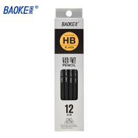 宝克（BAOKE）PL1678 HB高品质铅笔 学生三角杆正姿铅笔木质儿童书写美术铅笔 文具 黑色 12支/盒