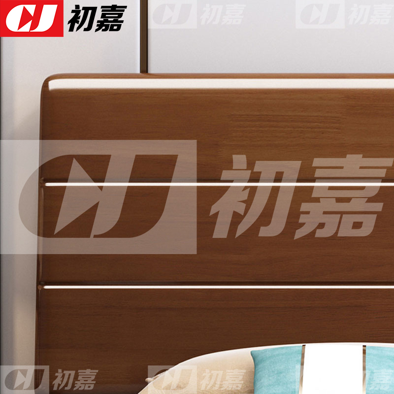 初嘉(CJ) 实木床宿舍家具1.5米单人床含一个床头柜 1500*2200*1100