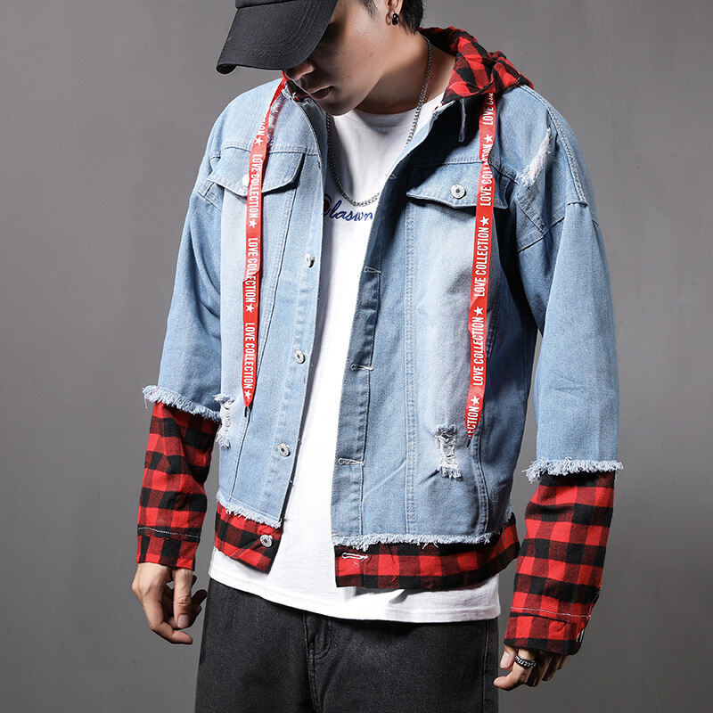 百搭外套潮男拼色高中潮流帅气衣服春季新款韩版休闲男士个性潮流视频