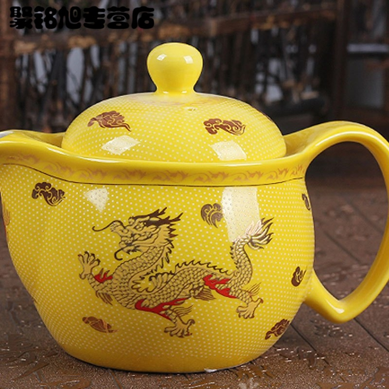 陶瓷茶壶大号单壶功夫茶具冲茶器小山水青花瓷过滤泡茶壶生活日用家居器皿水具水杯创意简约陶瓷茶壶