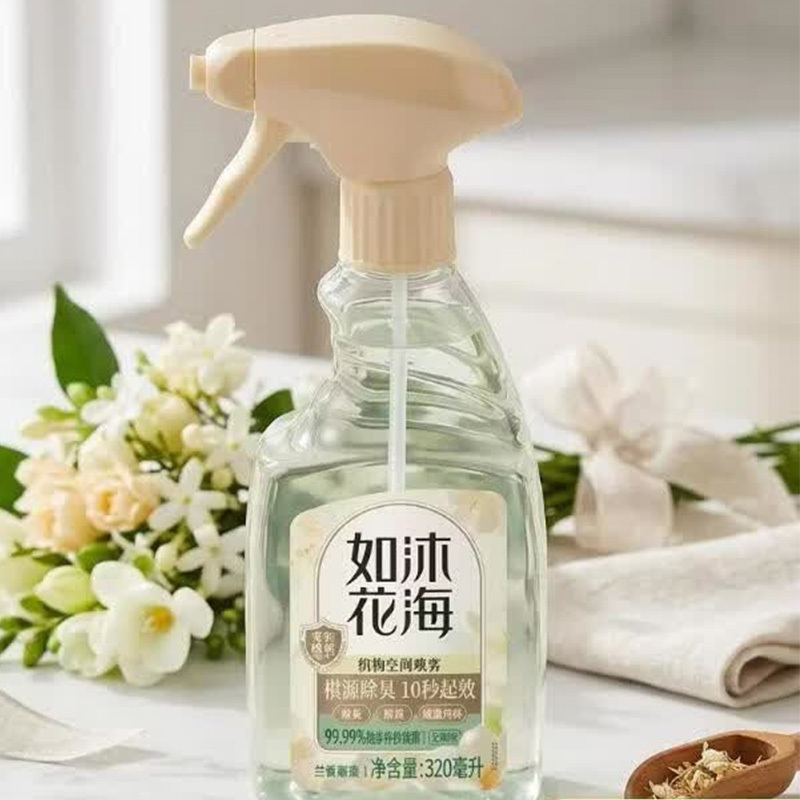 立白织物喷雾如沐花海去异味除臭除病菌320ml*1瓶高清大图