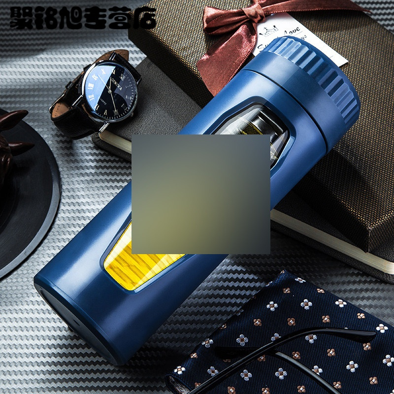 玻璃杯口杯男双层过滤茶杯女创意喝水泡茶杯子防摔有盖水杯生活日用家庭清洁生活日用家居器皿水具/水杯茶具