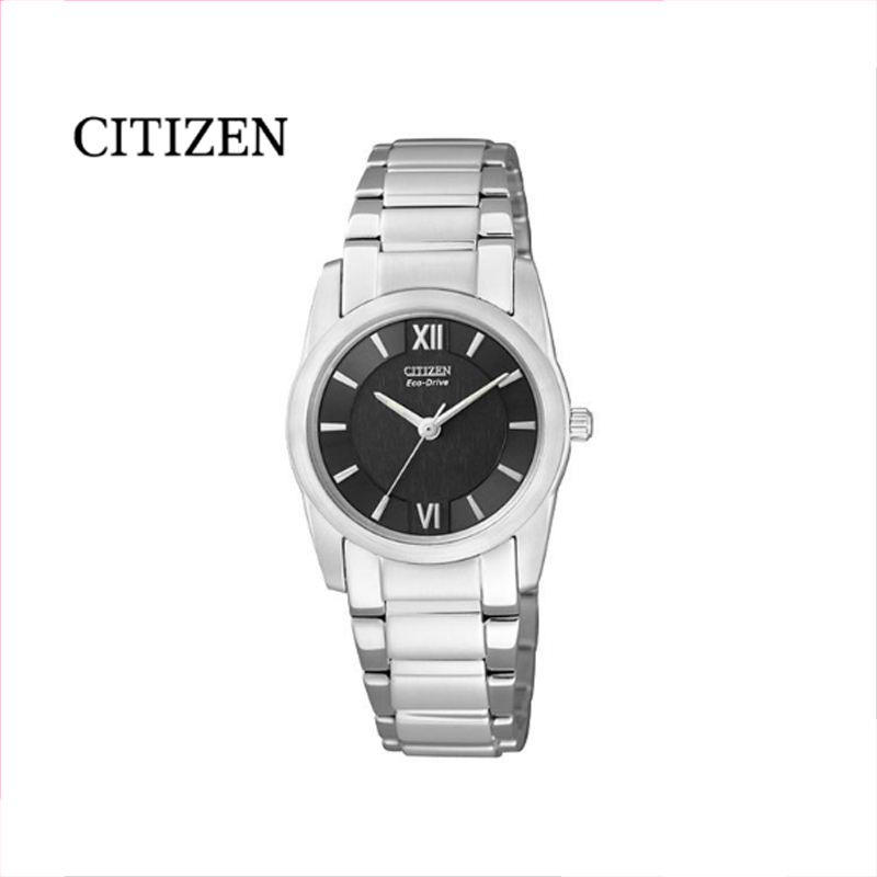 西铁城(CITIZEN)男士光能表 日韩品牌光动能不锈钢表带商务休闲时尚钢带男表 BM6501-53E