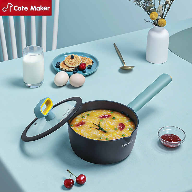 卡特马克(Cate Maker)GYL-BO18NH 北欧款奶锅宝宝辅食锅婴儿煎煮一体多功能煮泡面麦饭石不粘锅小奶锅炒锅
