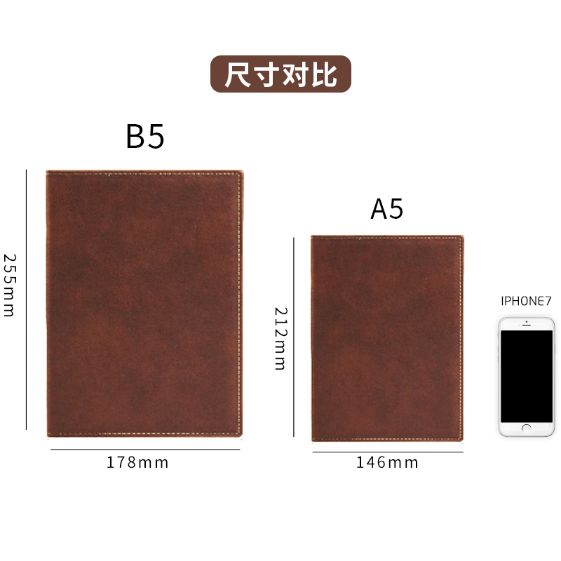[精选]得力(deli) 22236皮面笔记本80g纸 记事本商务办公本子 A5(212*146mm)绅士棕