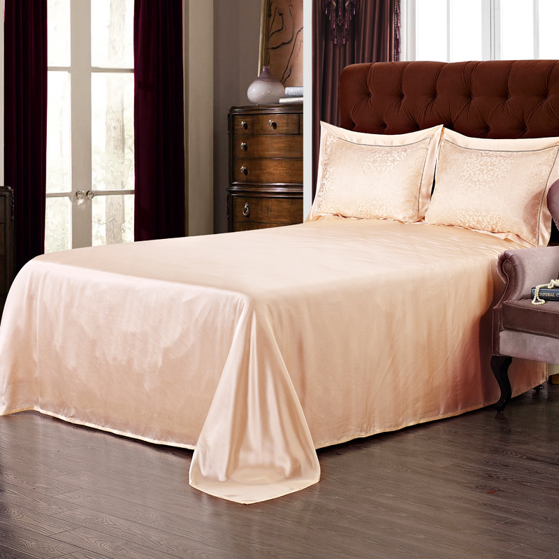 丝煌真丝床单纯色桑蚕丝绸被单件学生宿舍双人床罩婚庆定做