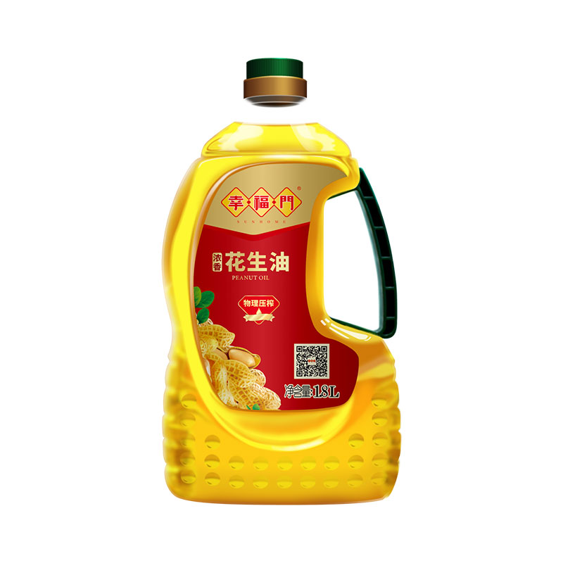 1.8l幸福门浓香花生油物理压榨一级特香健康食用油家用炒菜