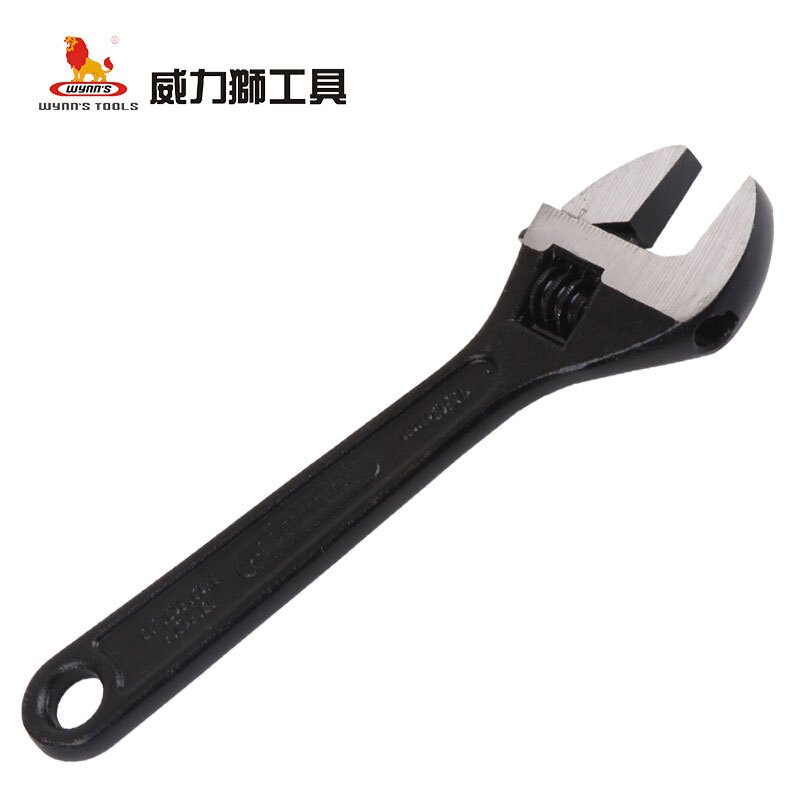 威力狮 活动扳手德式黑珍珠镀铬半抛光发黑扳手 WNS300A 12寸发黑活动扳手
