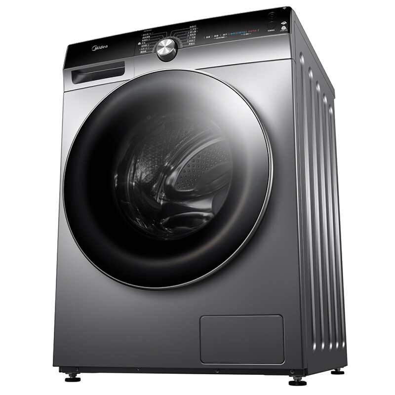 美的 (Midea) MD100K1 10公斤变频滚筒洗衣机全自动 蒸汽烘干 银色