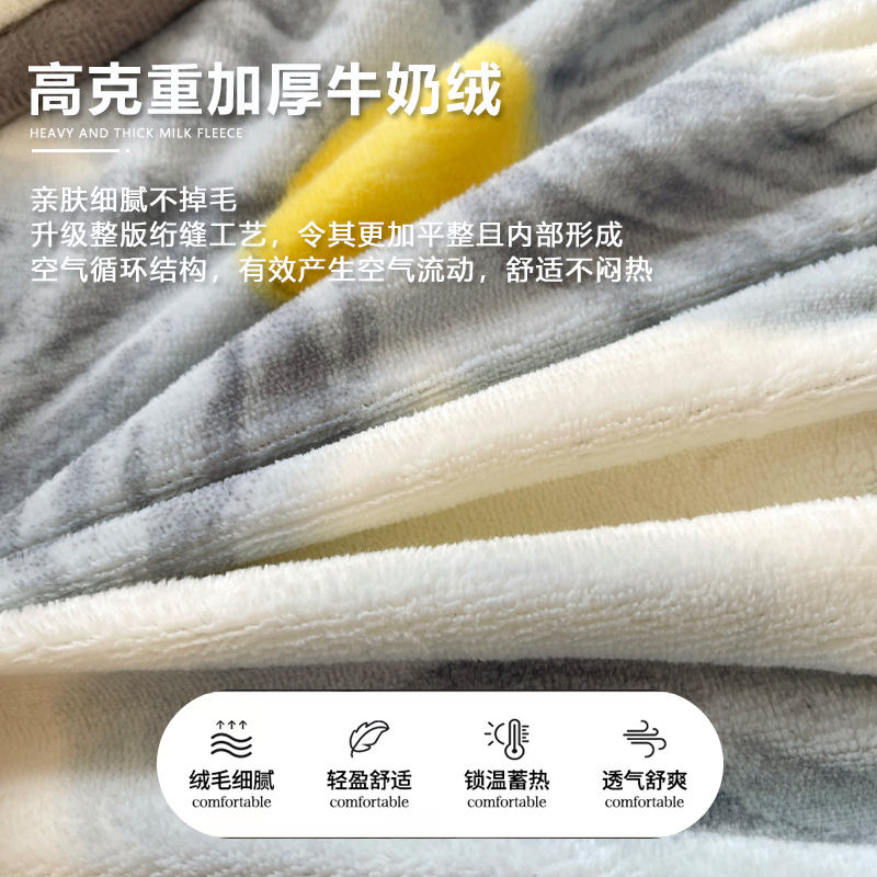 卡洛儿杜香A类牛奶绒大豆抗菌夹棉床笠单件加厚法莱绒珊瑚绒床垫保护套防尘