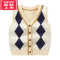 可莉允男童马甲春秋秋季童装儿童休闲背心宝宝针织开衫坎肩毛衣