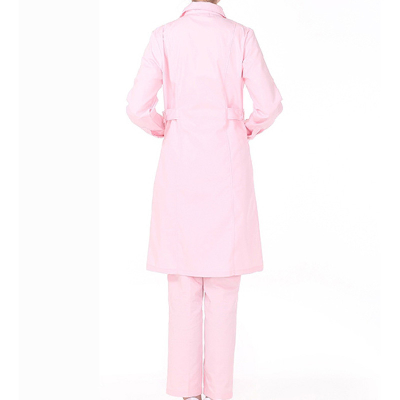 other/其他 医生服美容院工作服医师服长袖短袖夏季薄款女护士服实验服 粉色长袖修身款 粉色