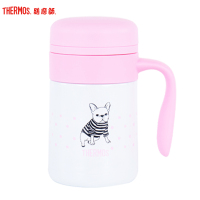 膳魔师(THERMOS)高真空不锈钢卡通形象保温杯便携办公保温杯大肚保温杯 304不锈钢 370ML 家用办公/旅行通用