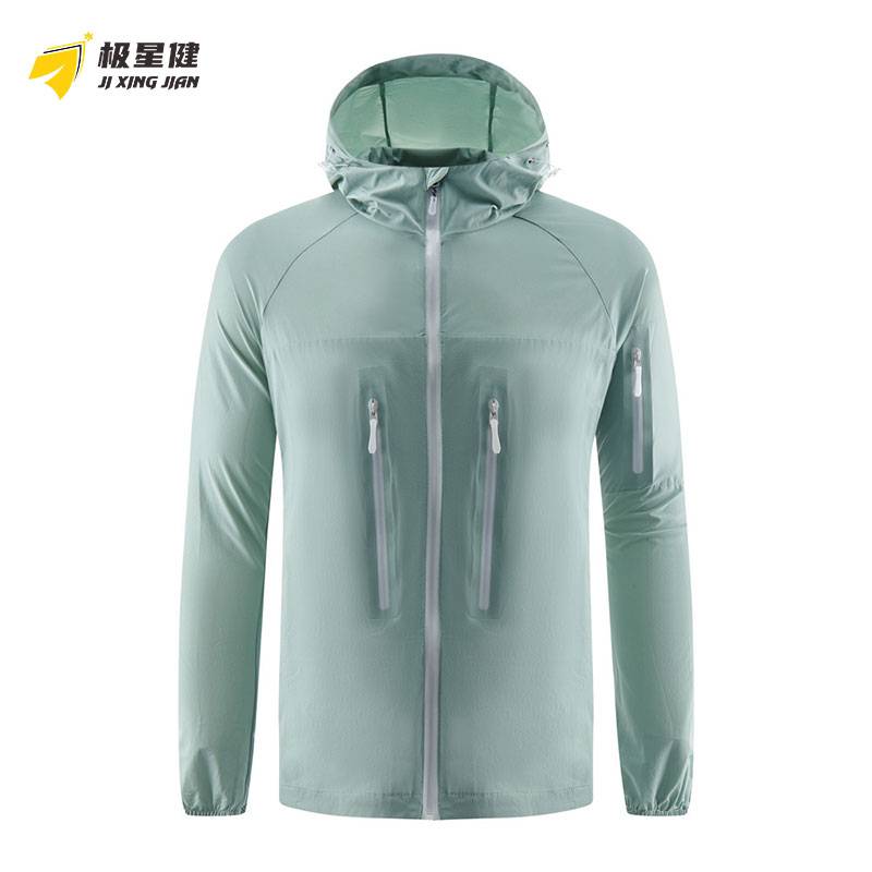 极星健 防晒衣 防晒服 防紫外线拉链防水运动外套轻量化皮肤衣 SV2410 件高清大图