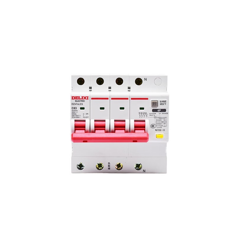 德力西 漏电保护开关 DZ47SLES 上进线 4P C型 32A 单位:个高清大图