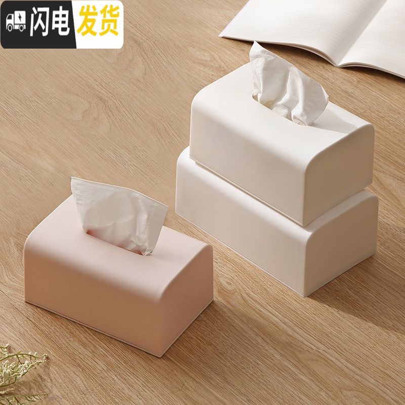 三维工匠纸巾盒抽纸盒日式创意家用客厅简约茶几多功能桌面遥控器收纳盒高清大图