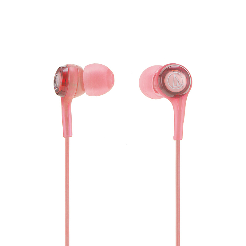 铁三角(Audio Technica)ATH-CK200BT无线蓝牙入耳式运动耳机挂颈式蓝牙通话耳机 粉红色