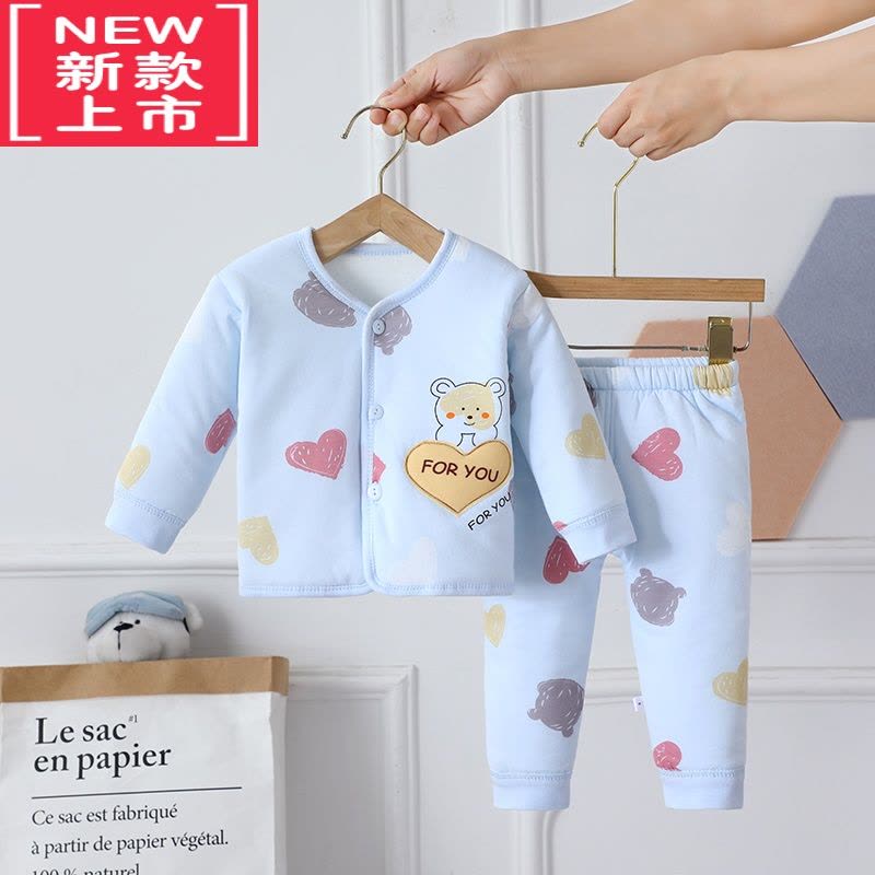 可莉允婴儿棉衣秋冬保暖套装新生儿棉服0-3-6个月男女宝宝夹棉衣服棉袄9图片