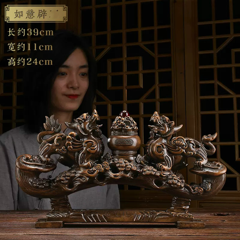 美帮汇如意摆件貔貅貔恘工艺品办公室桌书柜装饰高清大图