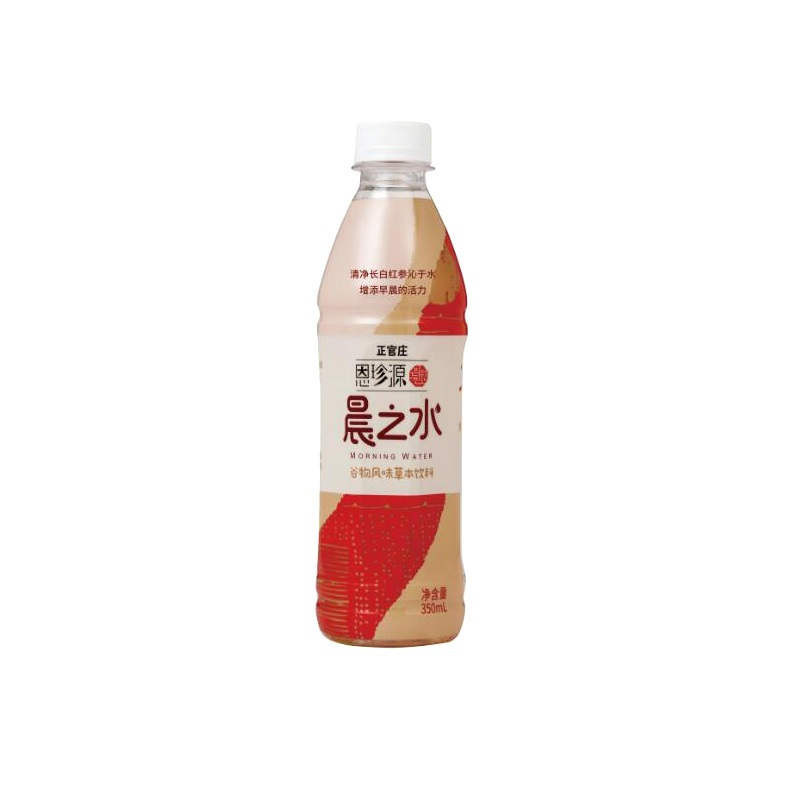正官庄恩珍源晨之水谷物风味草本饮料350ml/瓶 4瓶组合 无糖不苦 谷物味 含红参饮料