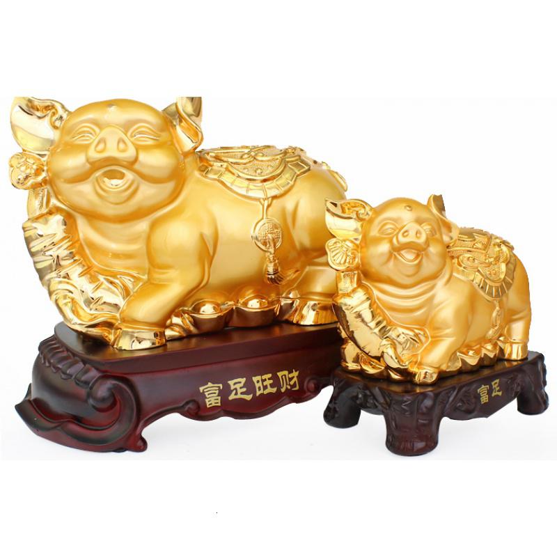 美帮汇生肖猪摆件金猪树脂工艺品家居客厅摆设酒柜装饰礼品高清大图
