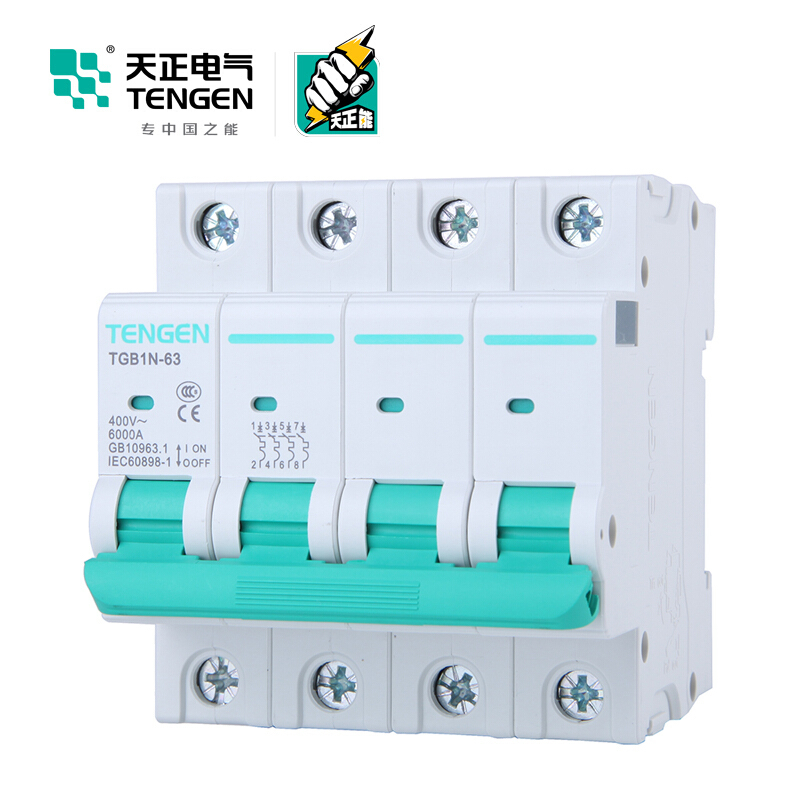 天正电气 TGB1N-63 4P C 50A 6KA 01060270204 微型断路器
