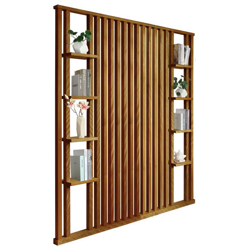 BONJEAN现代简约北欧实木竖条电视机背景墙储物壁柜客厅玄关木隔断高清大图