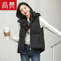 高梵2019新款羽绒马甲女短款宽松休闲韩版白鸭绒秋冬外穿羽绒外套