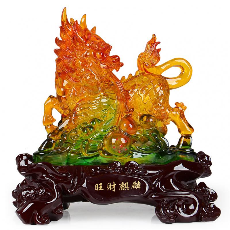美帮汇摆件玉石一对琉璃客厅办公司运工艺品摆设礼品高清大图