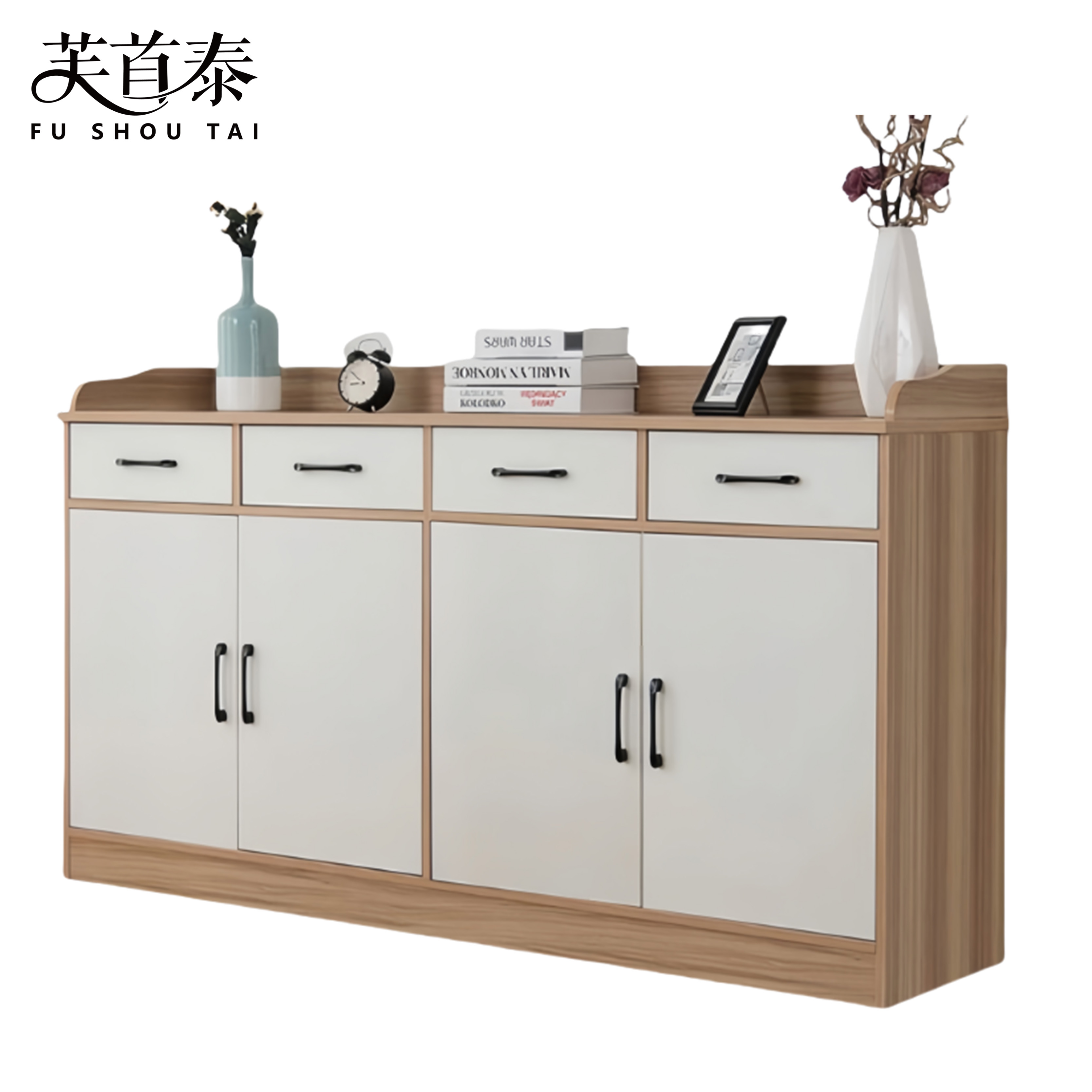 芙首泰储物柜四门四抽 1600*400*900mm个高清大图