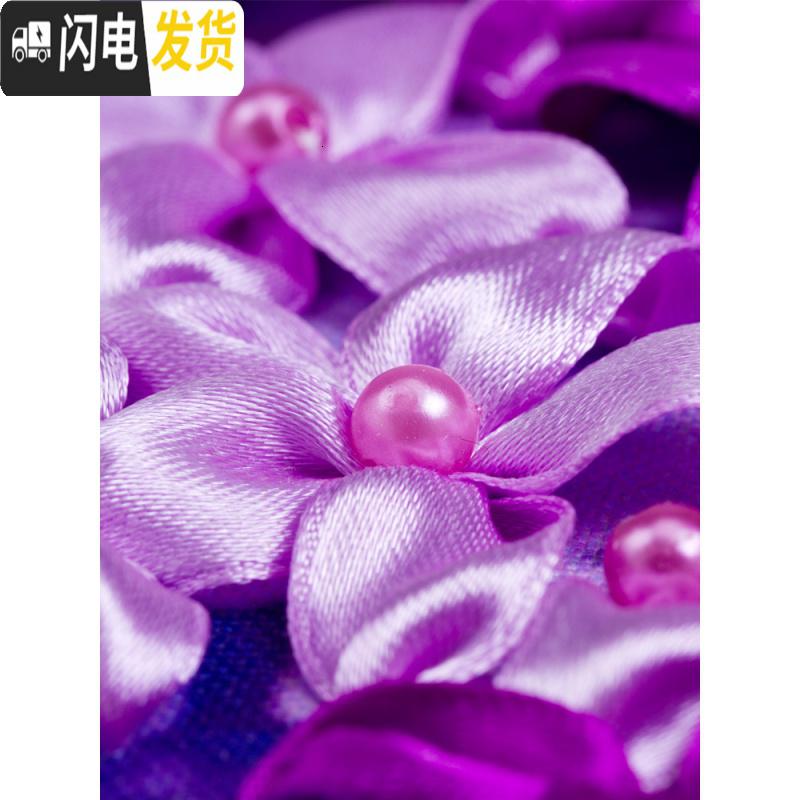 三维工匠丝带绣新款客厅卧室挂画三联画新手钻石手工立体刺绣十字绣 [新手推荐]品质丝带绣高贵紫色(60*50cm)送练习包高清大图