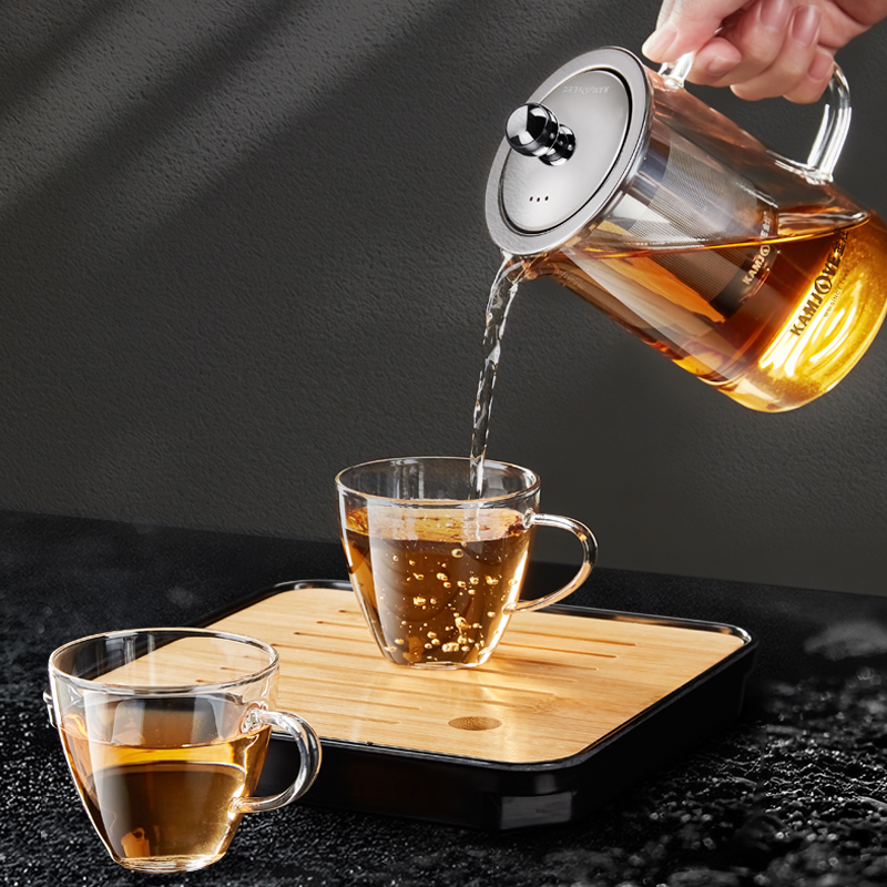KAMJOVE/金灶 A系列茶道杯 飘逸杯 泡茶壶 水壶 耐热高硼硅玻璃壶 功夫茶具 食品级304不锈钢滤网 办公室水具