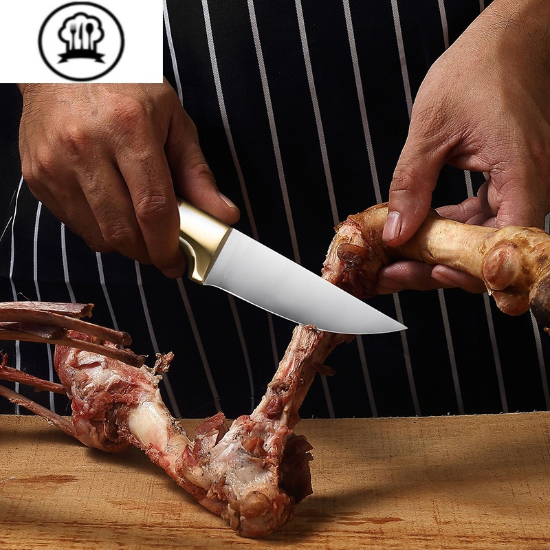 敬平蒙古手把肉小刀尖刀杀猪专用剔肉剔骨刀分割尖刀卖肉切肉刀具 蓝