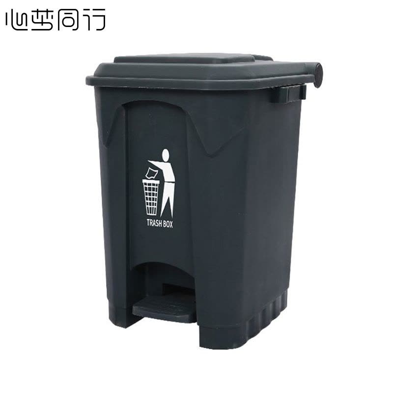 锦创天诚 大容量脚踩垃圾桶户外带盖垃圾桶 80L/个图片
