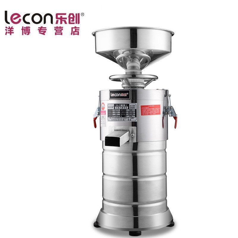lecon/乐创洋博 不锈钢商用豆浆机 100型现磨豆浆商用磨浆机 自动渣浆分离豆腐脑机 不带加热功能