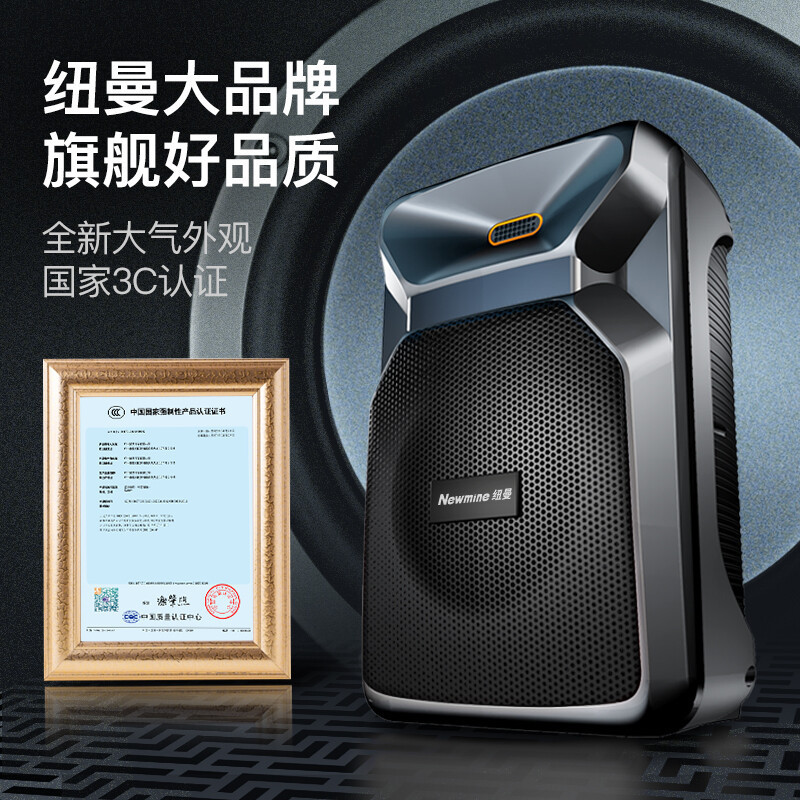 纽曼蓝牙音箱K11 单咪版+16G U盘 炫彩灯蓝牙音箱音响大音量户外广场舞音响手提便携小型音响家用收款语音播报器扩音器