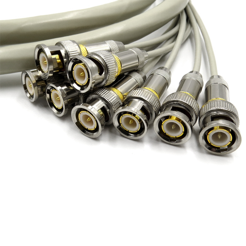 博扬 2M跳线BNC-CC4 2M兆E1接头成品跳线 syv75-2-1同轴电缆DDF转接跳线 8芯