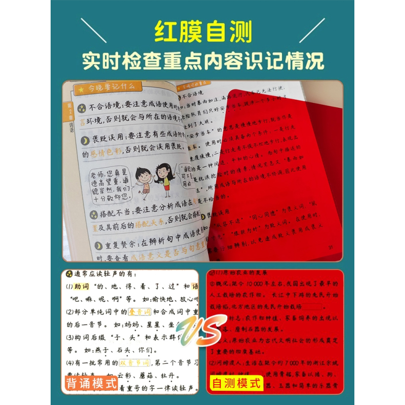 [初中7本]语数英政史地生(当天发货) [正版]2024新睡前5分钟考点暗记初中语文数学英语物理化学生物历史地理政治睡前