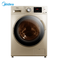 美的(Midea)MD100V332DG5 洗干一体洗衣机10公斤家用全自动大容量洗烘一体 除螨烘干机羽绒 金色