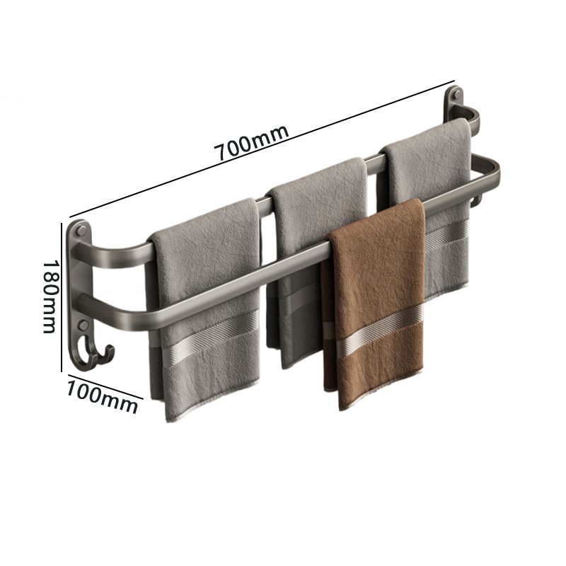 豫汉迎多杆毛巾架 双杆毛巾架700*100*180mm个