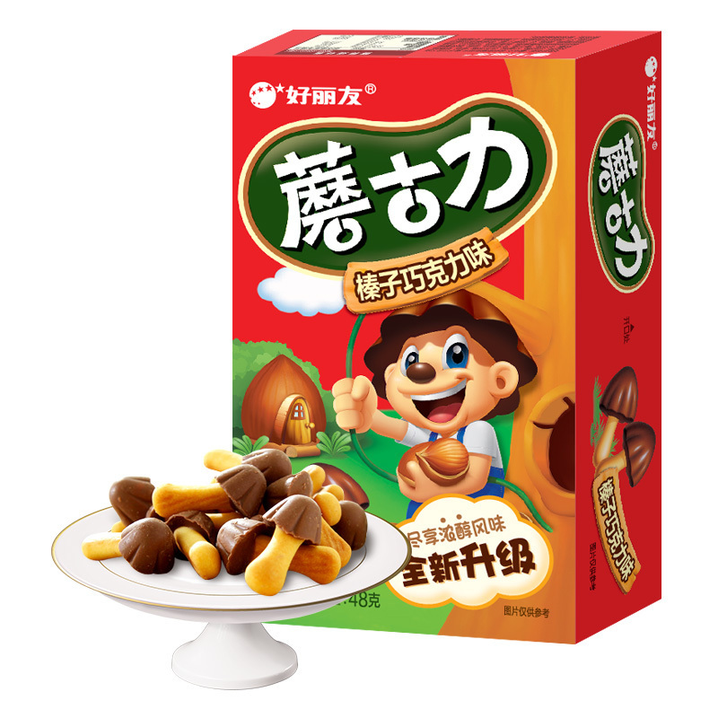 好丽友蘑古力榛子巧克力味48g