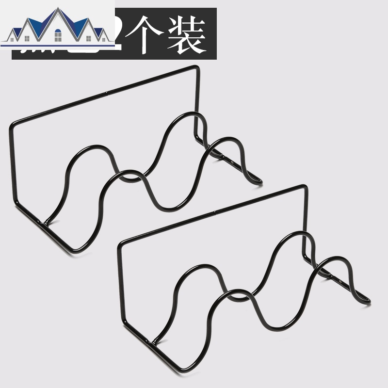 浴室拖鞋架壁挂收纳架神器卫生间浴室厕所小架子放鞋器挂式免打孔_10_113 黑色（2个装）2层