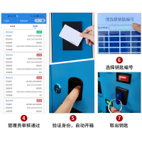 DXBG智能钥匙柜指纹刷卡密码钥匙箱单位车辆钥匙管理箱壁挂落地式站立式50位