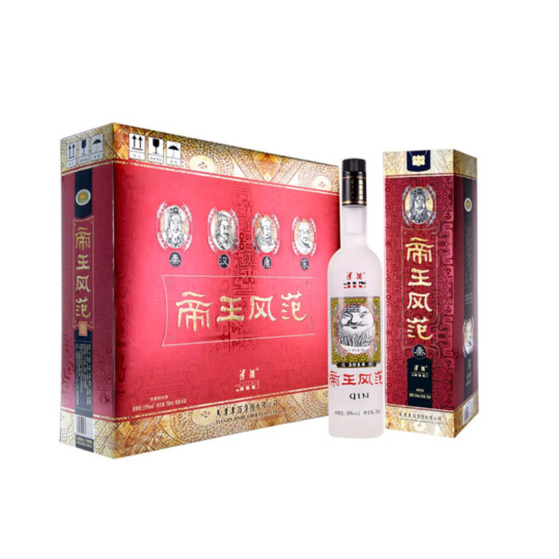 津酒39°帝王风范700mL *4 浓香型商务白酒 礼盒装