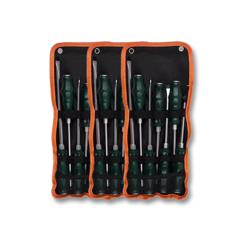 立伟铁牛绿胶炳螺丝刀敲击穿心7件套/套高清大图