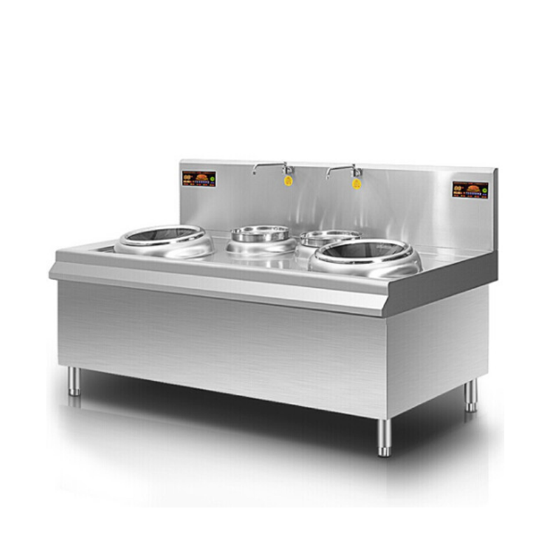 厨禾 CH-DX1525L 小炒大炒组合灶大功率商用电磁炉大锅灶 快餐连锁学校工厂单位食堂饭店厨房炊具15KW+25KW