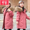 可莉允女童棉服2022新款儿童棉袄大童中长款棉衣女孩冬季加绒加厚羽绒服