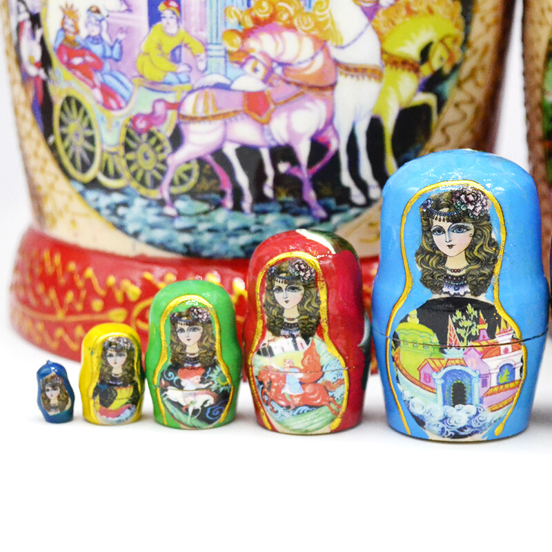 俄罗斯套娃10层精品 烤漆女朋友变色美女娃娃 礼品摆件