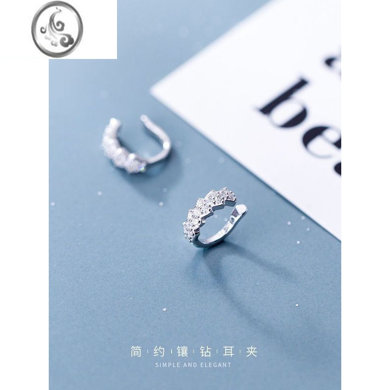 jimis925银耳夹女韩版时尚排钻耳夹气质个性无耳洞耳钉耳饰品
