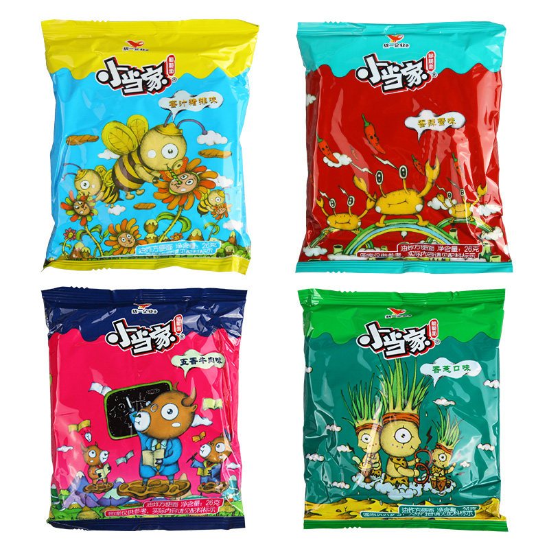 统一小当家干脆面整箱袋装80后怀旧零食速食食品掌心脆干吃方便面香葱